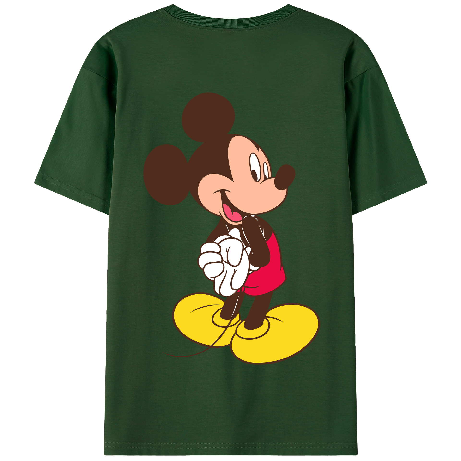 （画像用） ミッキーマウス Mickey Mouse 綿100％半袖Tシャツ（背面プリント）